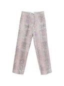 Haikure jeans med slangeskind