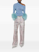 Haikure jeans med slangeskind