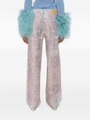 Haikure jeans med slangeskind