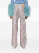Haikure jeans med slangeskind