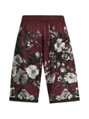 Dolce & Gabbana Vanity Twill Trousers With Peony Foliage Print