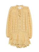 Marant étoile Preya Ruffled Dress Features Black Mesh Detail Embroidery Ruffled Drawstring Closure Long Sleeves Composition 100% Cotton Washing Instructions Read Manufacturer`s Instructions Composition Id 100% Cotton Washing Instructions Read Manufactu...