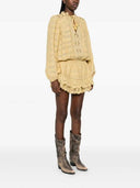 Marant étoile Preya Ruffled Dress Features Black Mesh Detail Embroidery Ruffled Drawstring Closure Long Sleeves Composition 100% Cotton Washing Instructions Read Manufacturer`s Instructions Composition Id 100% Cotton Washing Instructions Read Manufactu...