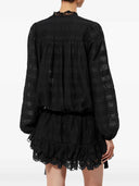 Marant étoile Preya Ruffled Dress Features Black Mesh Detail Embroidery Ruffled Drawstring Closure Long Sleeves Composition 100% Cotton Washing Instructions Read Manufacturer`s Instructions Composition Id 100% Cotton Washing Instructions Read Manufactu...