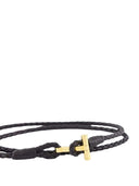 Tom Ford Dark Brown Braided T Bracelet