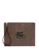Etro Clutch Bag With Embroidered Logo And Paisley Print