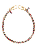 Thom Browne 63 Cm Rwb Woven Chain In Brass