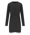 Abito Twinset in plumetis nero