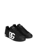 Dolce & Gabbana Portofino Sneaker In Nappa Calfskin With Printed Dg Logo