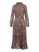 Etro lang kjole med paisley print