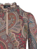 Etro lang kjole med paisley print