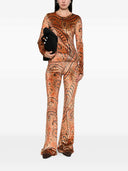 Etro Paisley Print Velvet Top