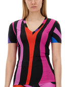 T-shirt à imprimé en marbre Pucci