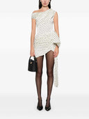 Selvportræt Polka Dot Draperet Mini Kjole