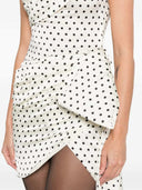 Selvportræt Polka Dot Draperet Mini Kjole