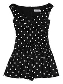 Selvportræt Polka Dot V-hals mini kjole