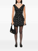 Selvportræt Polka Dot V-hals mini kjole