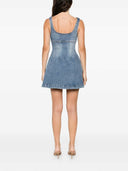 Self Portrait Short Denim Dress With Zip