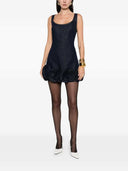 Self Portrait Short Dress With Floral Appliqué