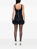 Self Portrait Short Dress With Floral Appliqué