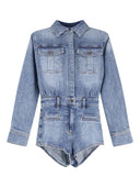 Self Portrait Denim Playsuit