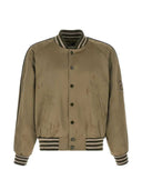 Golden Goose Ourney Panfilo Bomber Jacket With Satin Knit Details