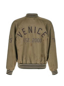 Golden Goose Ourney Panfilo Bomber Jacket With Satin Knit Details