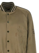 Golden Goose Ourney Panfilo Bomber Jacket With Satin Knit Details