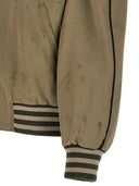 Golden Goose Ourney Panfilo Bomber Jacket With Satin Knit Details