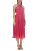 Michael By Michael Kors Pleated Georgette Dress With Cut Out Details
