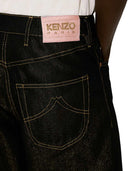 Kenzo Jeans med brede ben og manchetter i japansk denim