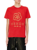 Kenzo Slim Fit Cotton T Shirt With "Boke Flower" Embroidery