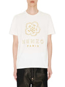Kenzo Slim Fit Cotton T Shirt With "Boke Flower" Embroidery