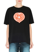 Kenzo Loose Fitting Cotton T Shirt "Kenzo Boke Heart"