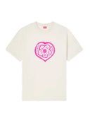 Kenzo Loose Fitting Cotton T Shirt "Kenzo Boke Heart"