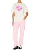 Kenzo Loose Fitting Cotton T Shirt "Kenzo Boke Heart"