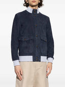 Skórzana kurtka Eleventy z kieszenią i guzikami