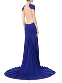 Rückenfreies Abendkleid von Tom Ford mit Flügelärmeln und Schleppe