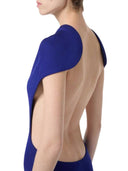 Rückenfreies Abendkleid von Tom Ford mit Flügelärmeln und Schleppe