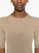 Uma Wang Scalloped Ribbed Wool T Shirt