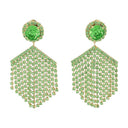 Boucles d'oreilles de fraise Shourouk Strass Green