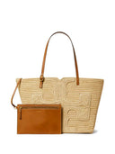 Tory Burch Ella Structured Straw Tote Bag