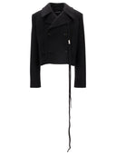 Ann Demeulemeester Truide Double Breasted Caban Melton Wool