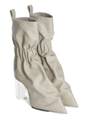 Rick Owens Ss26 Rick Owens Cuffed Boots With Pearl/Transparent Grained Calfskin Case