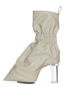 Rick Owens Ss26 Rick Owens Cuffed Boots With Pearl/Transparent Grained Calfskin Case