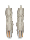 Rick Owens Ss26 Rick Owens Cuffed Boots With Pearl/Transparent Grained Calfskin Case