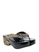 Dries Van Noten Flip-Flop-Sandalen mit Pailletten und Keilabsatz