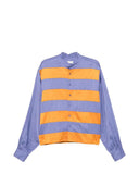 Dries Van Noten Horizontally Striped Shirt With Band Collar
