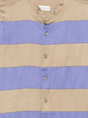 Dries Van Noten Horizontally Striped Shirt With Band Collar