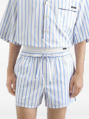 Gestreifte Bermudashorts von Dolce & Gabbana mit Kordelzug
